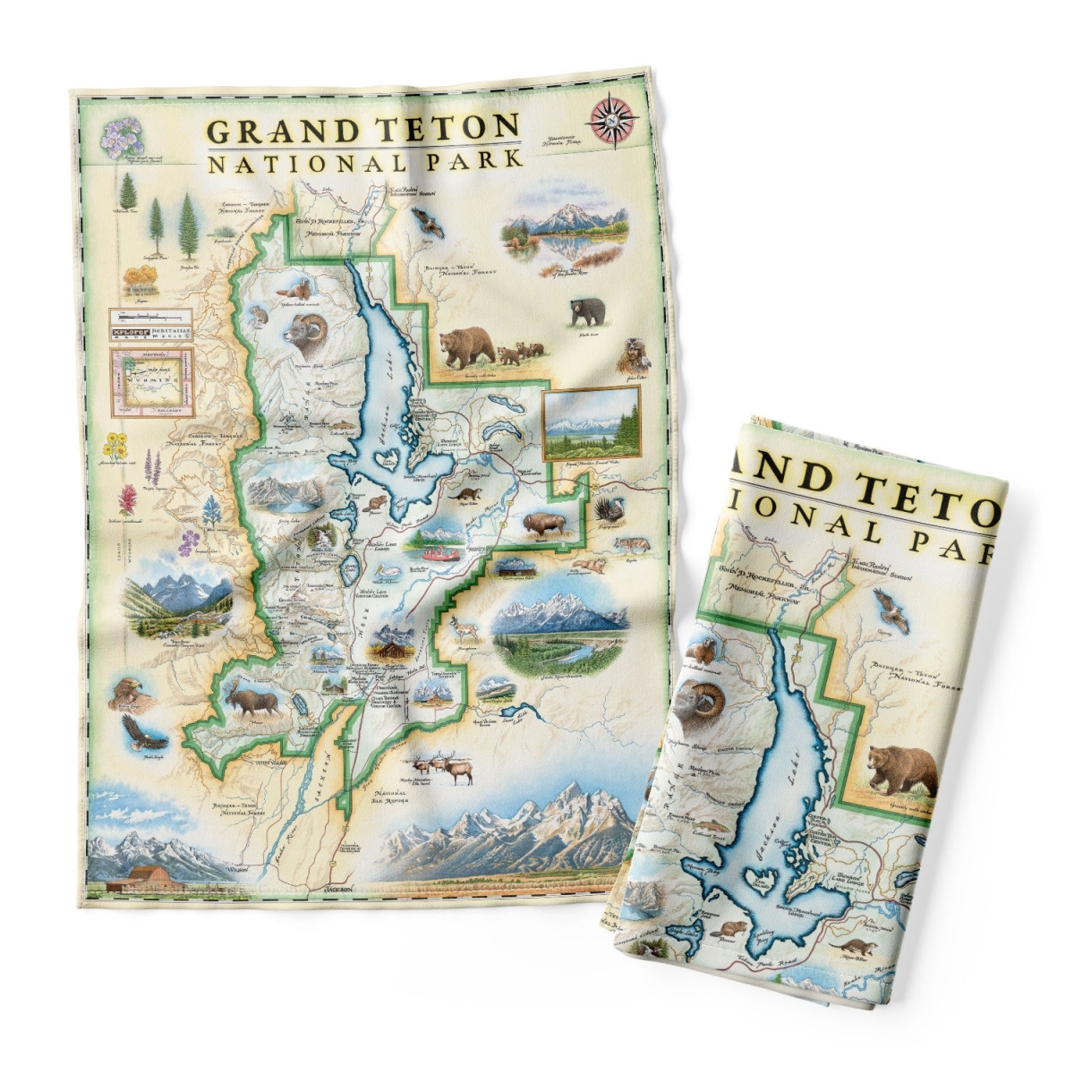 Picture of Xplorer Maps DT_GTNP Grand Teton National Parks Map Kitchen Towel
