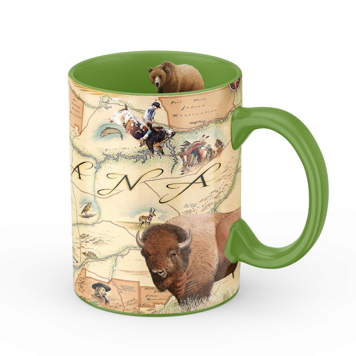 Picture of Xplorer Maps MUGCM_MT Montana State Map Ceramic Mug