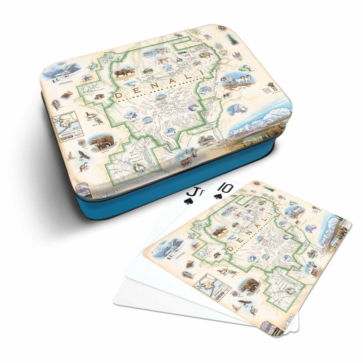 PLCD_DENL Denali National Park Map Playing Cards