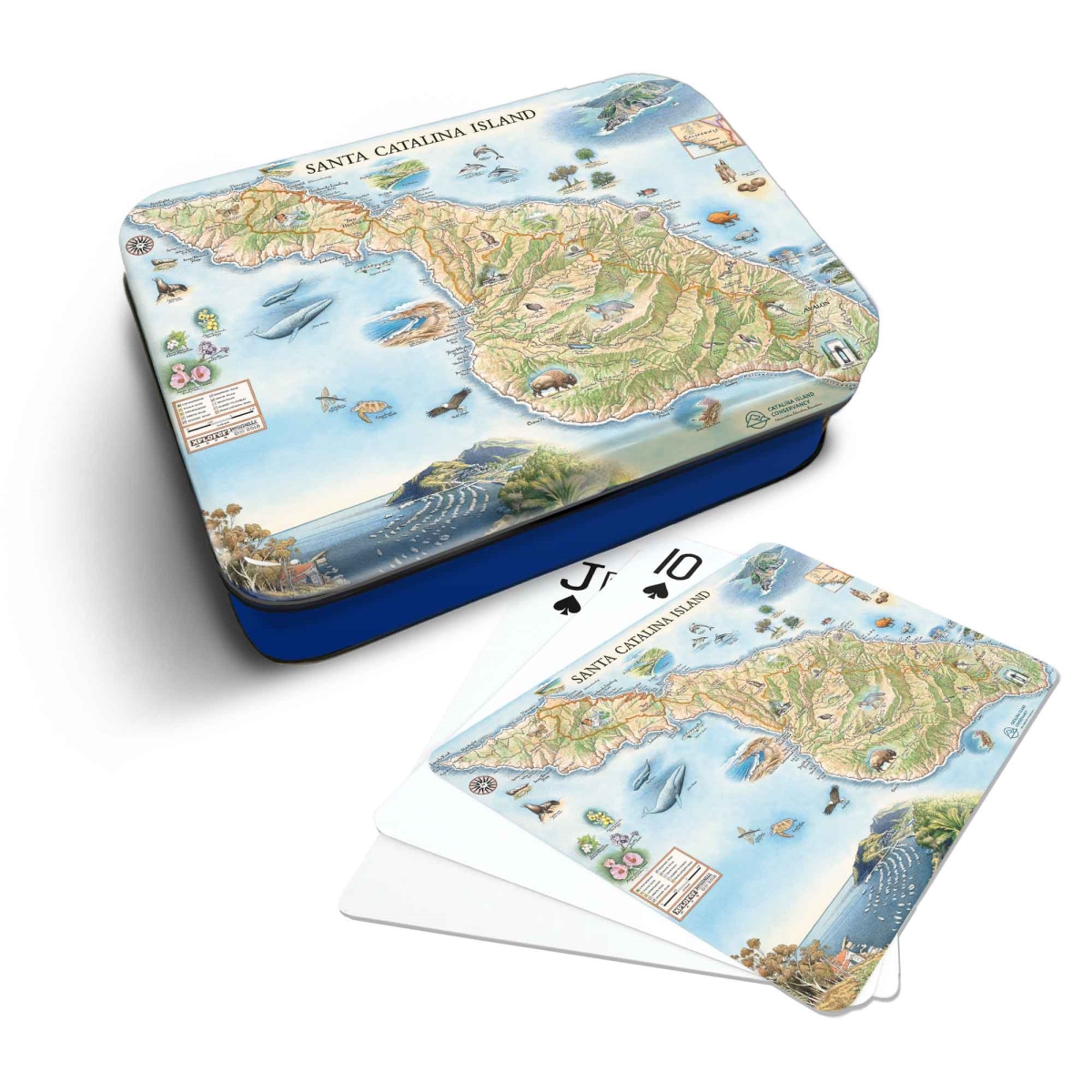 PLCD_CATI Santa Catalina Island Map Playing Cards