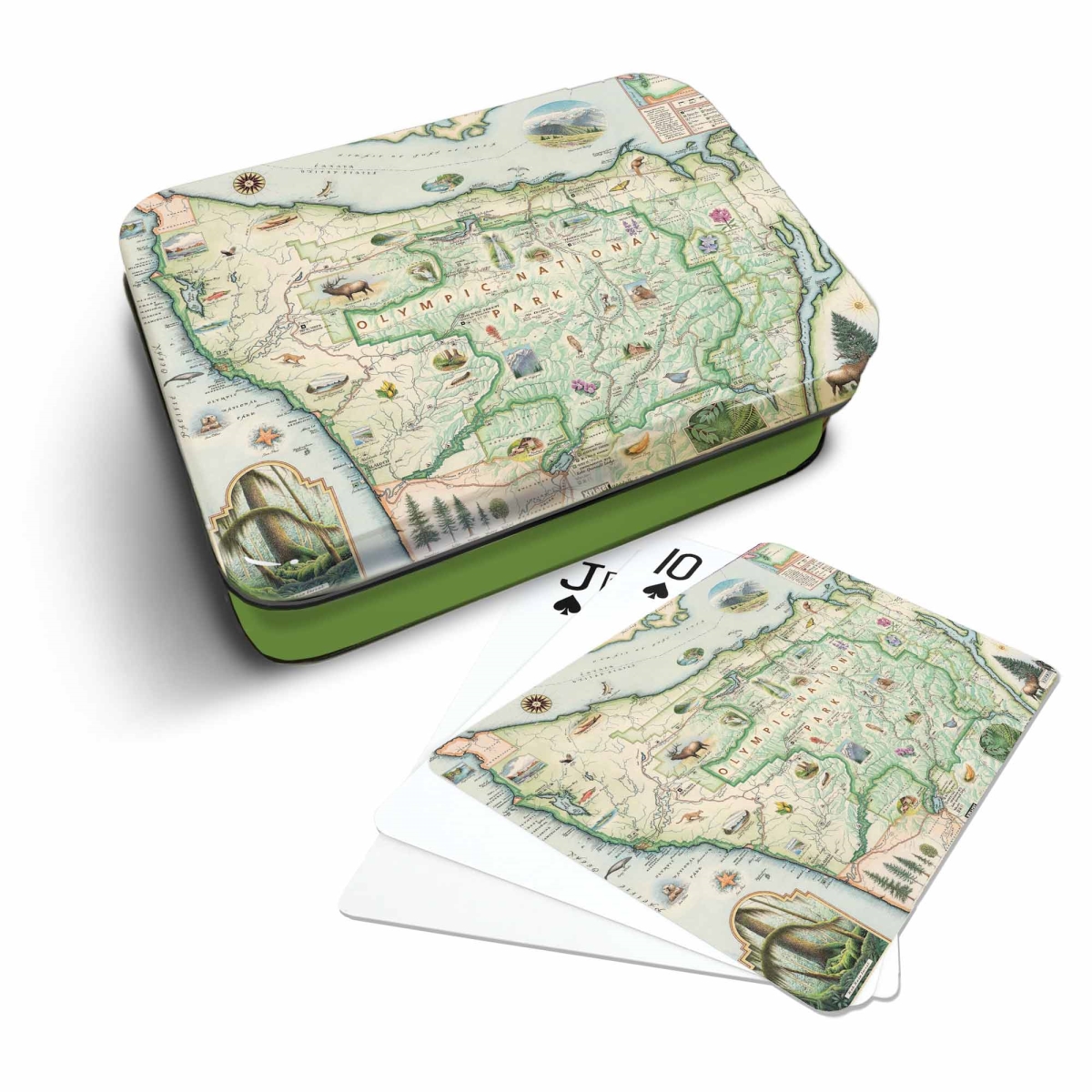 PLCD_OLY Olympic National Park Map Playing Cards