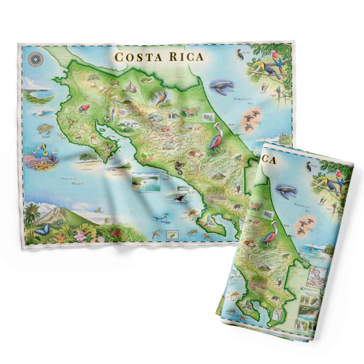 Picture of Xplorer Maps DT_CR Costa Rica Map Kitchen Towel