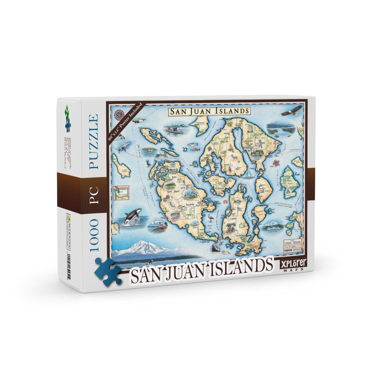 PZMCB_SJI San Juan Islands Map Jigsaw Puzzle - 1000 Pieces