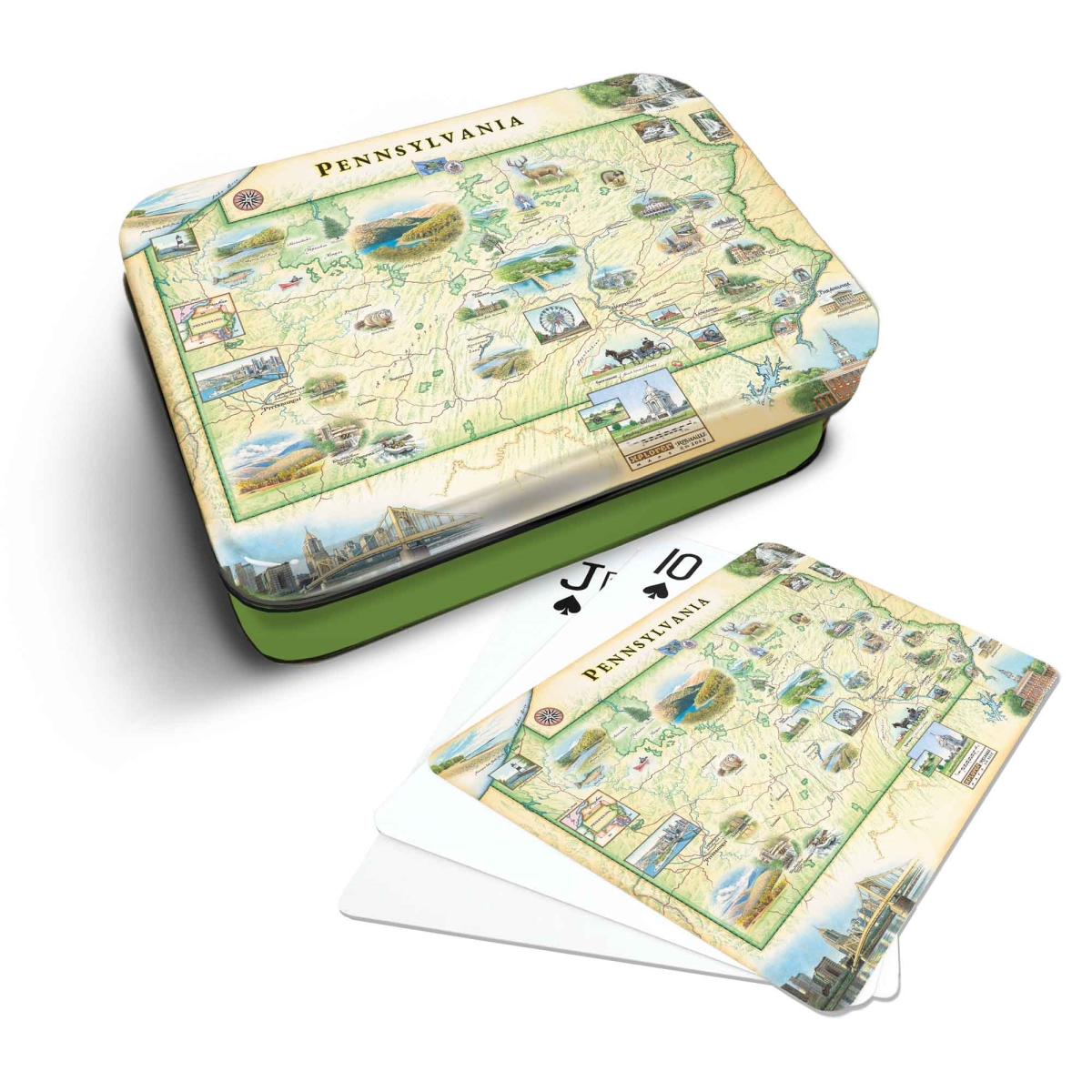 PLCD_PA Pennsylvania State Map Playing Cards