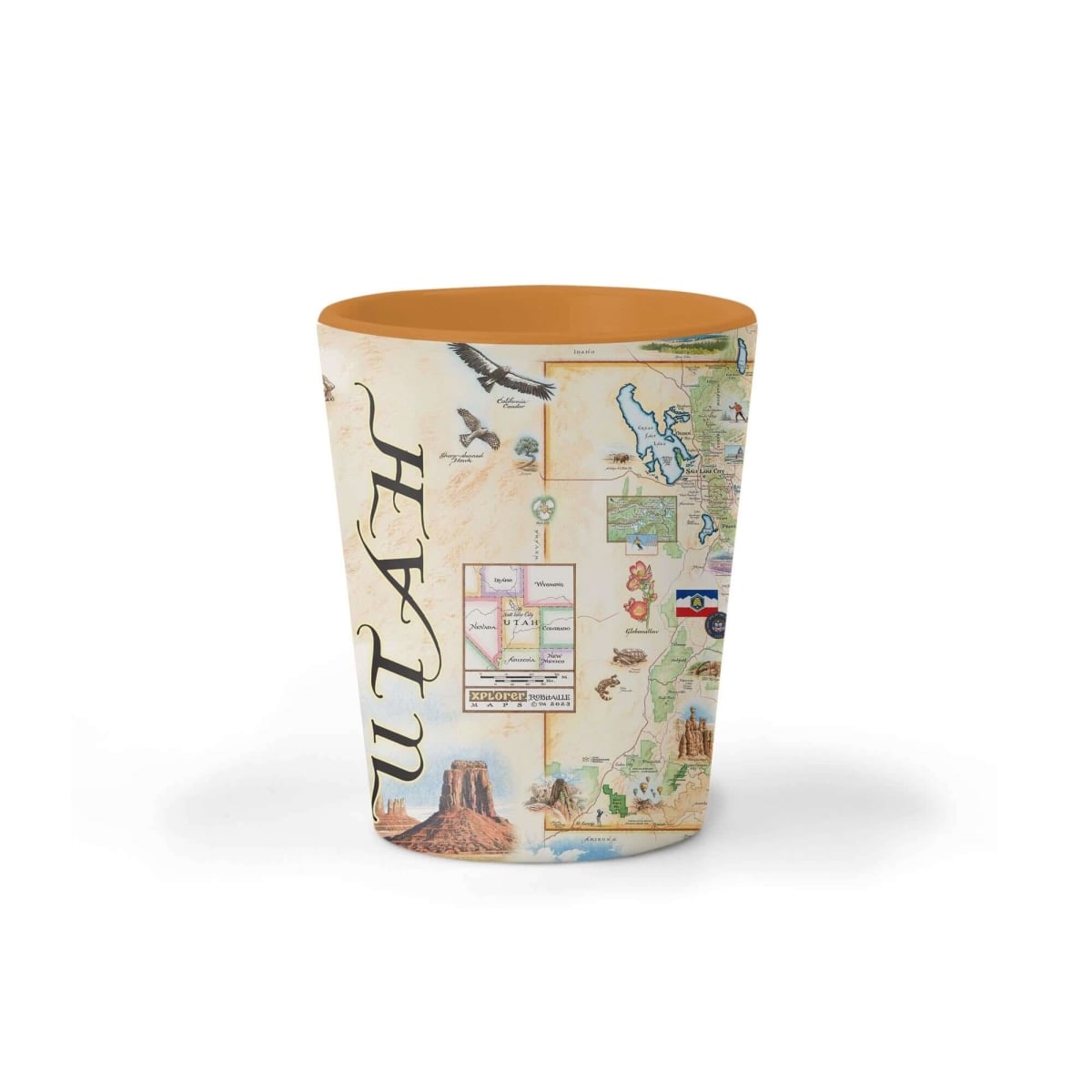 Picture of Xplorer Maps SG_UT Utah Map Ceramic Shot Glass