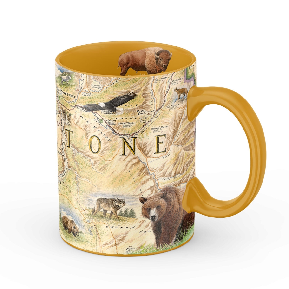 Picture of Xplorer Maps MUGCM_YNP Yellowstone National Park Map Ceramic Mug
