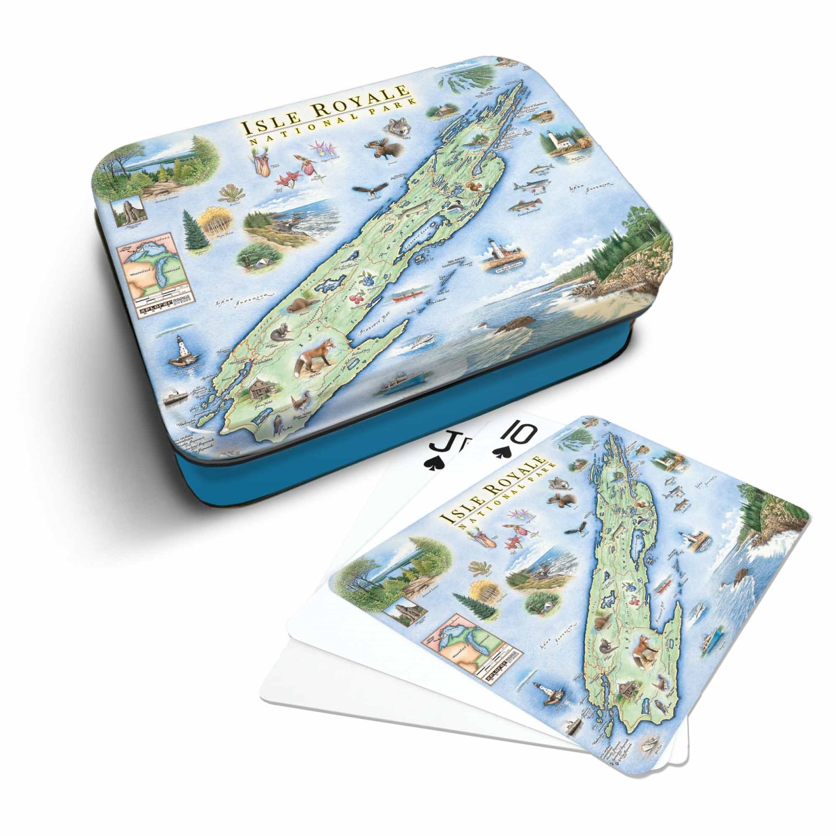 PLCD_IRNP Isle Royale National Park Map Playing Cards
