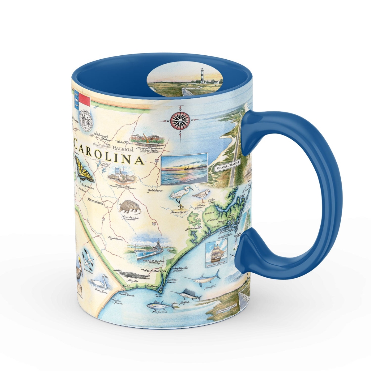 Picture of Xplorer Maps MUGCM_NC North Carolina State Map Ceramic Mug