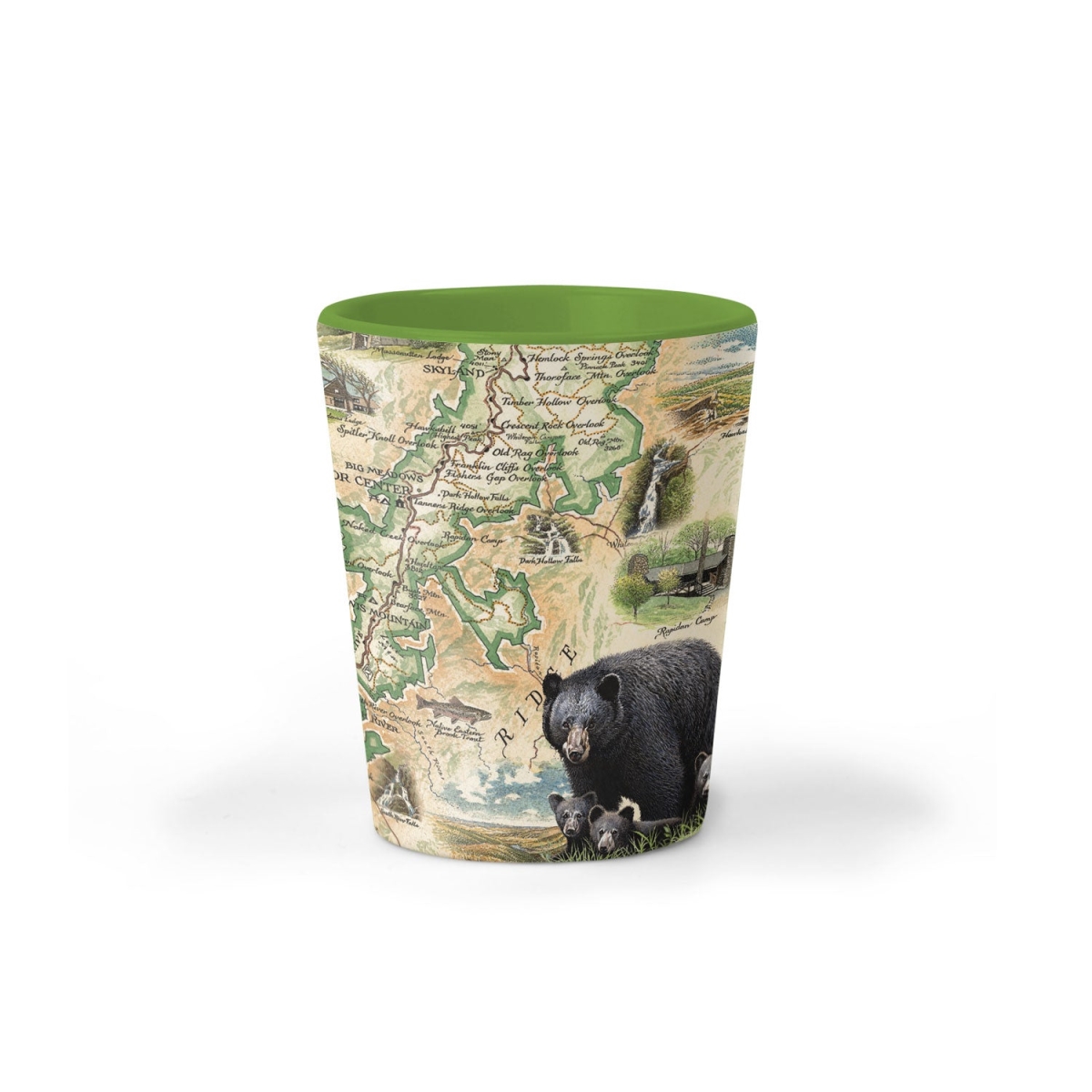 Picture of Xplorer Maps SG_SHNP Shenandoah National Park Map Ceramic Shot Glass