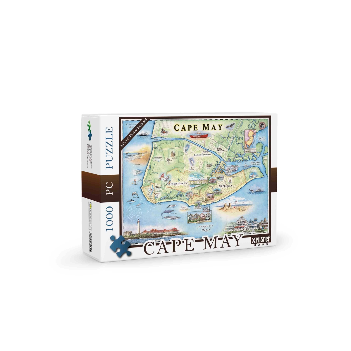 PZMCB_CM Cape May Map Jigsaw Puzzle - 1000 Pieces
