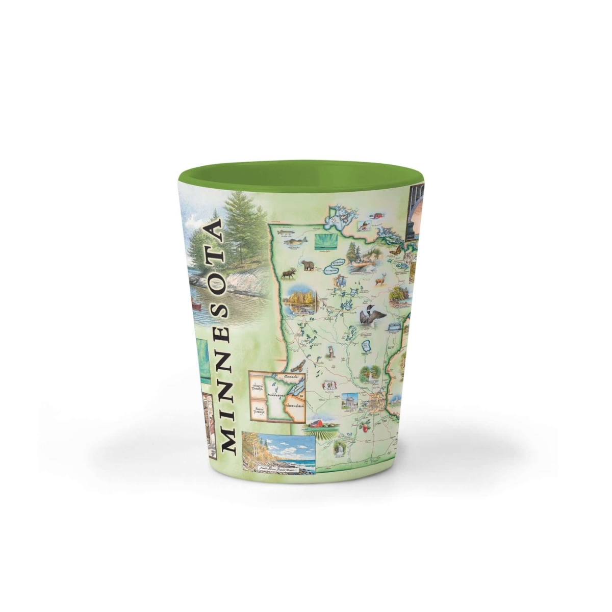 Picture of Xplorer Maps SG_MN Minnesota State Map Ceramic Shot Glass