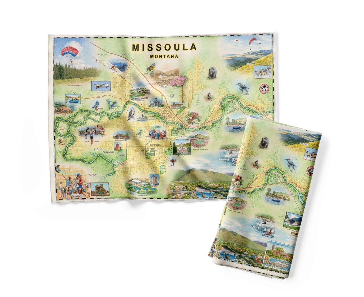 Picture of Xplorer Maps DT_MSLA Missoula Map Kitchen Towel