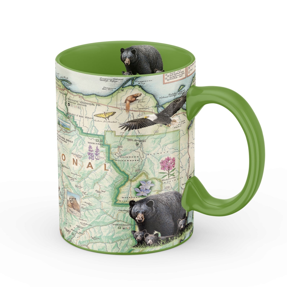 Picture of Xplorer Maps MUGCM_OLY Olympic National Park Map Ceramic Mug