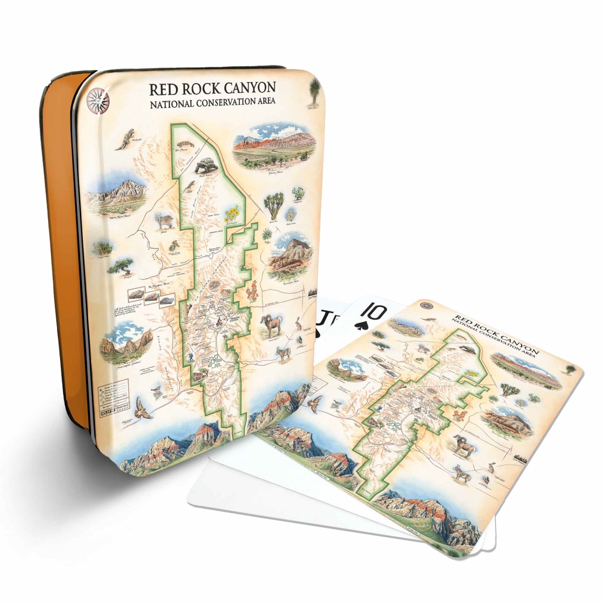 PLCD_RRC Red Rock Canyon National Park Map Playing Cards