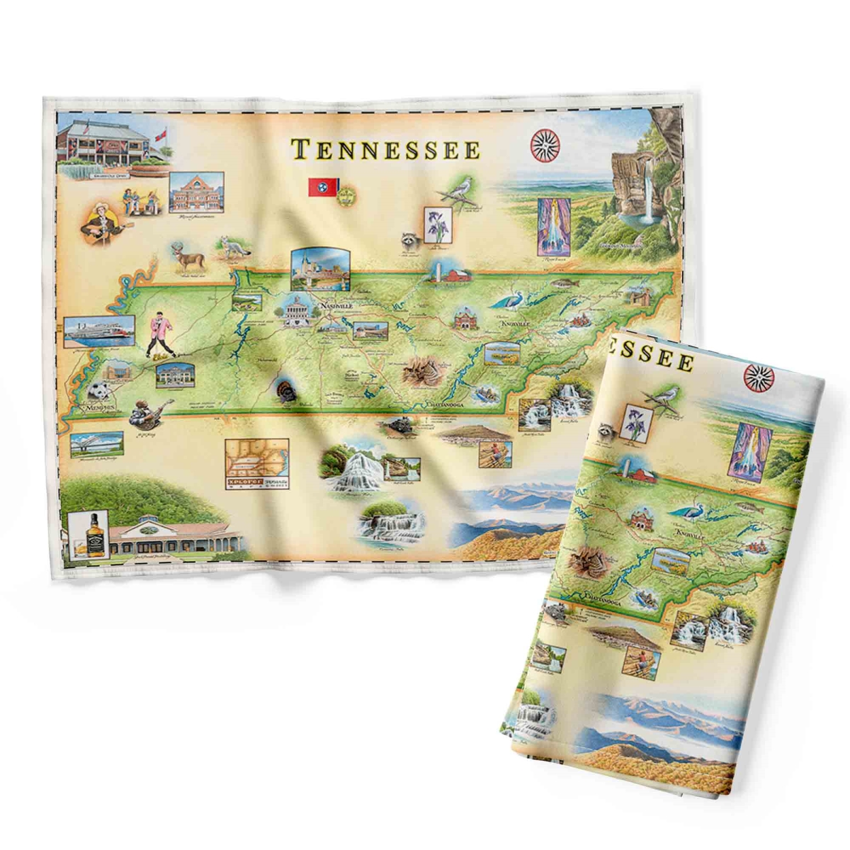 Picture of Xplorer Maps DT_TN Tennessee Map Kitchen Towel