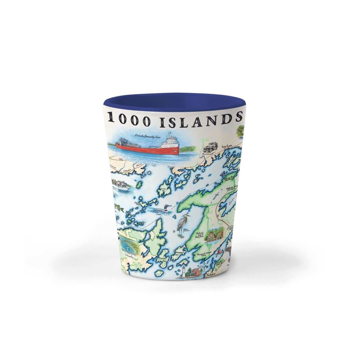 Picture of Xplorer Maps SG_1000 1000 Islands Map Ceramic Shot Glass