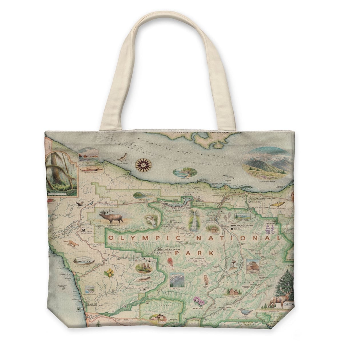 CTOTE_OLY Olympic Map Canvas Tote Bag