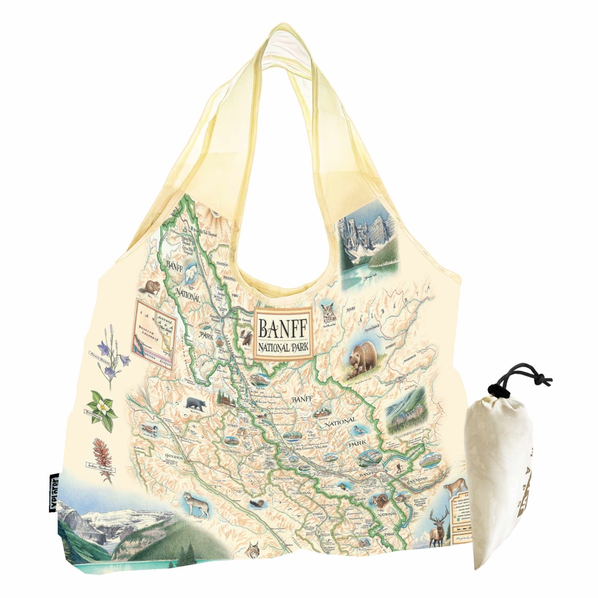 PTOTE_BNF Banff National Park Map Pouch Tote Bags