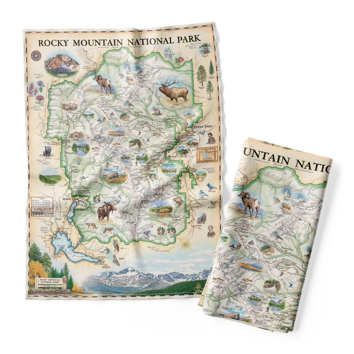 Picture of Xplorer Maps DT_RMNP Rocky Mountain National Park Map Kitchen Towel