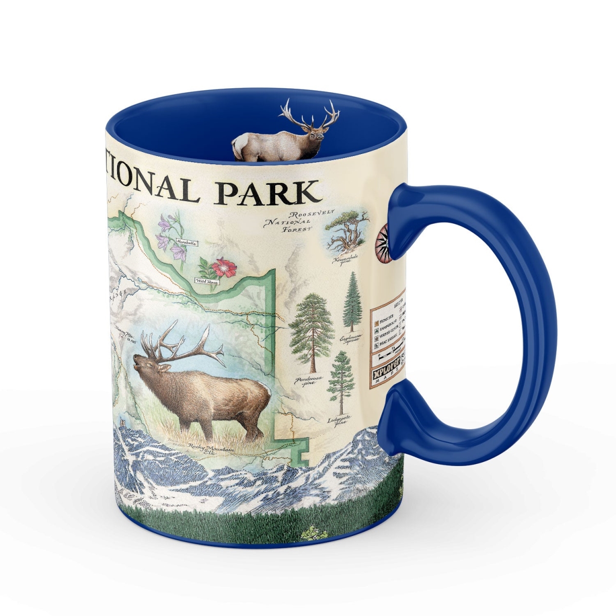 Picture of Xplorer Maps MUGCM_RMNP Rocky Mountain National Park Map Ceramic Mug