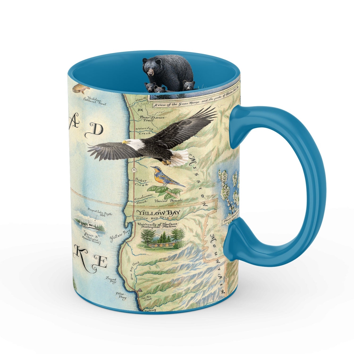 Picture of Xplorer Maps MUGCM_FLH Flathead Lake Map Ceramic Mug