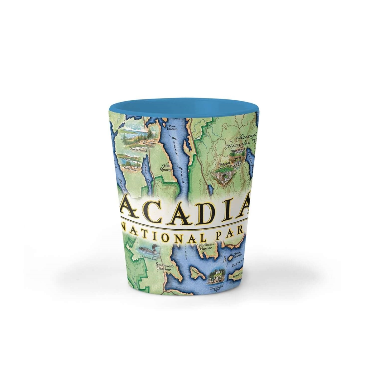 Picture of Xplorer Maps SG_ACNP Acadia National Park Map Ceramic Shot Glass