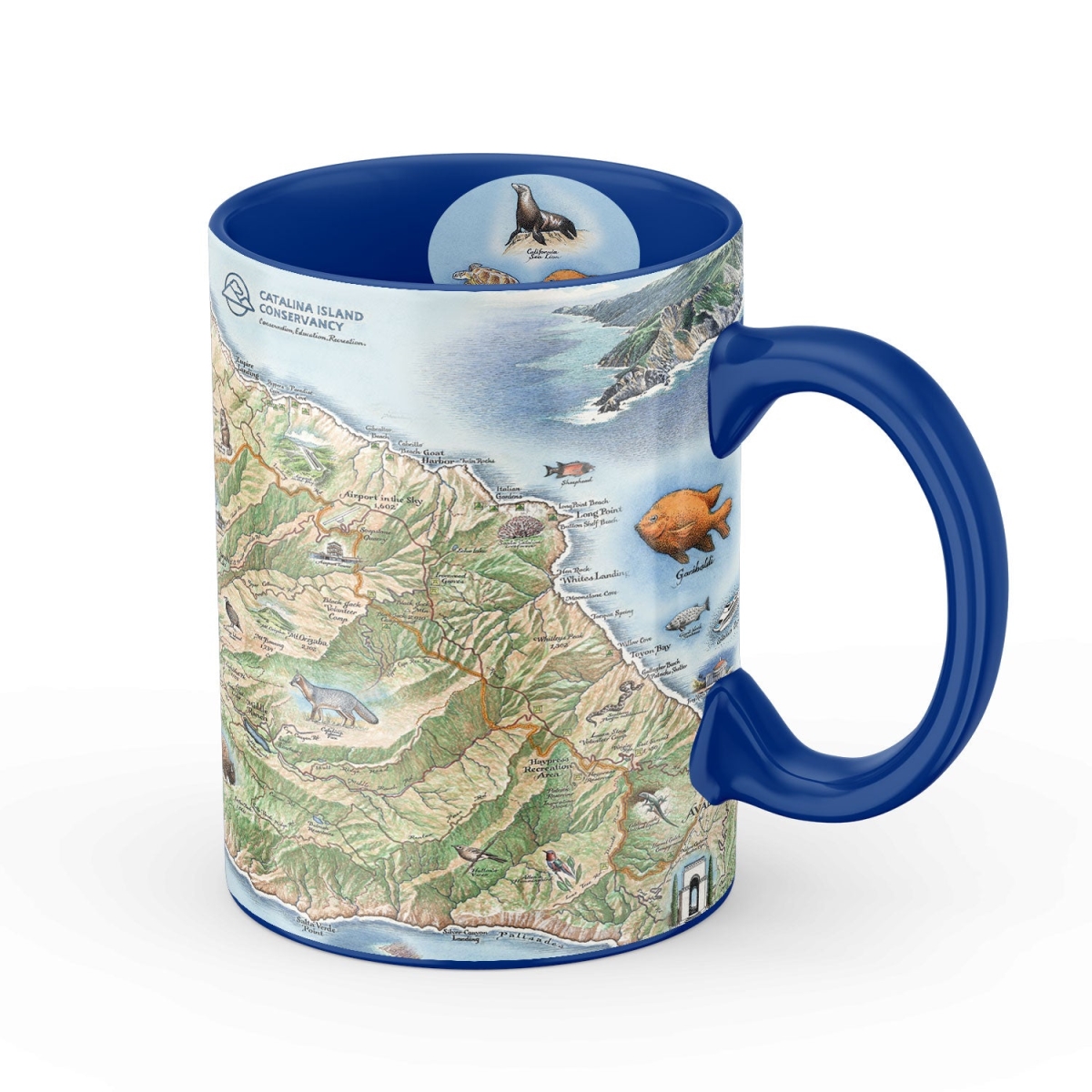 Picture of Xplorer Maps MUGCM_CATI Santa Catalina Island Map Ceramic Mug