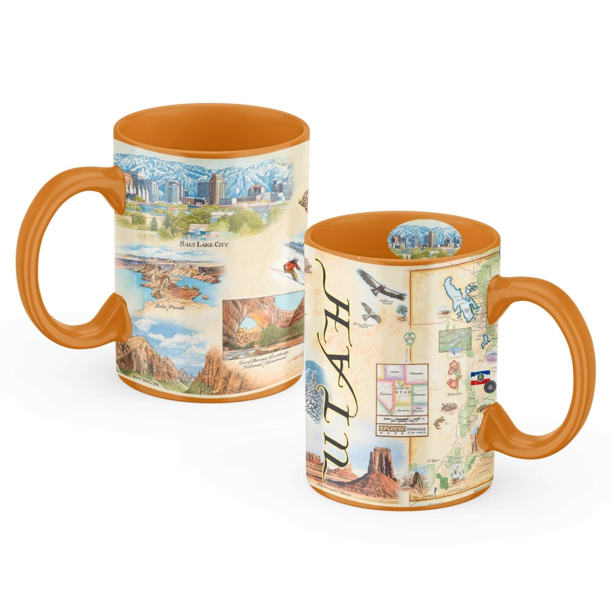 Picture of Xplorer Maps MUGCM_UT Utah Map Ceramic Mug