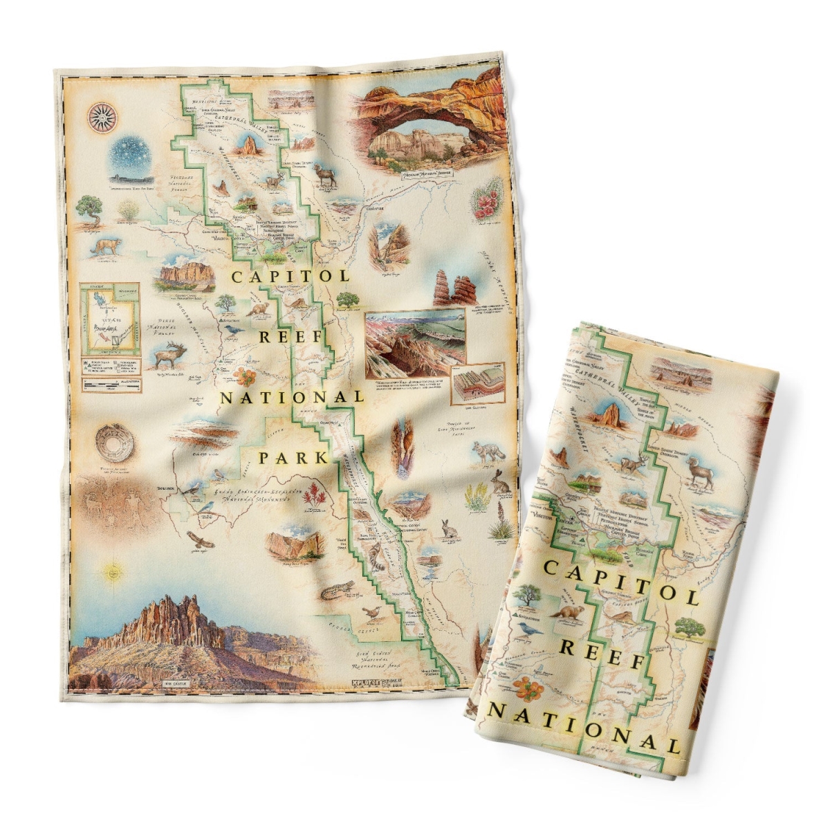 Picture of Xplorer Maps DT_CRNP Capitol Reef National Park Map Kitchen Towel