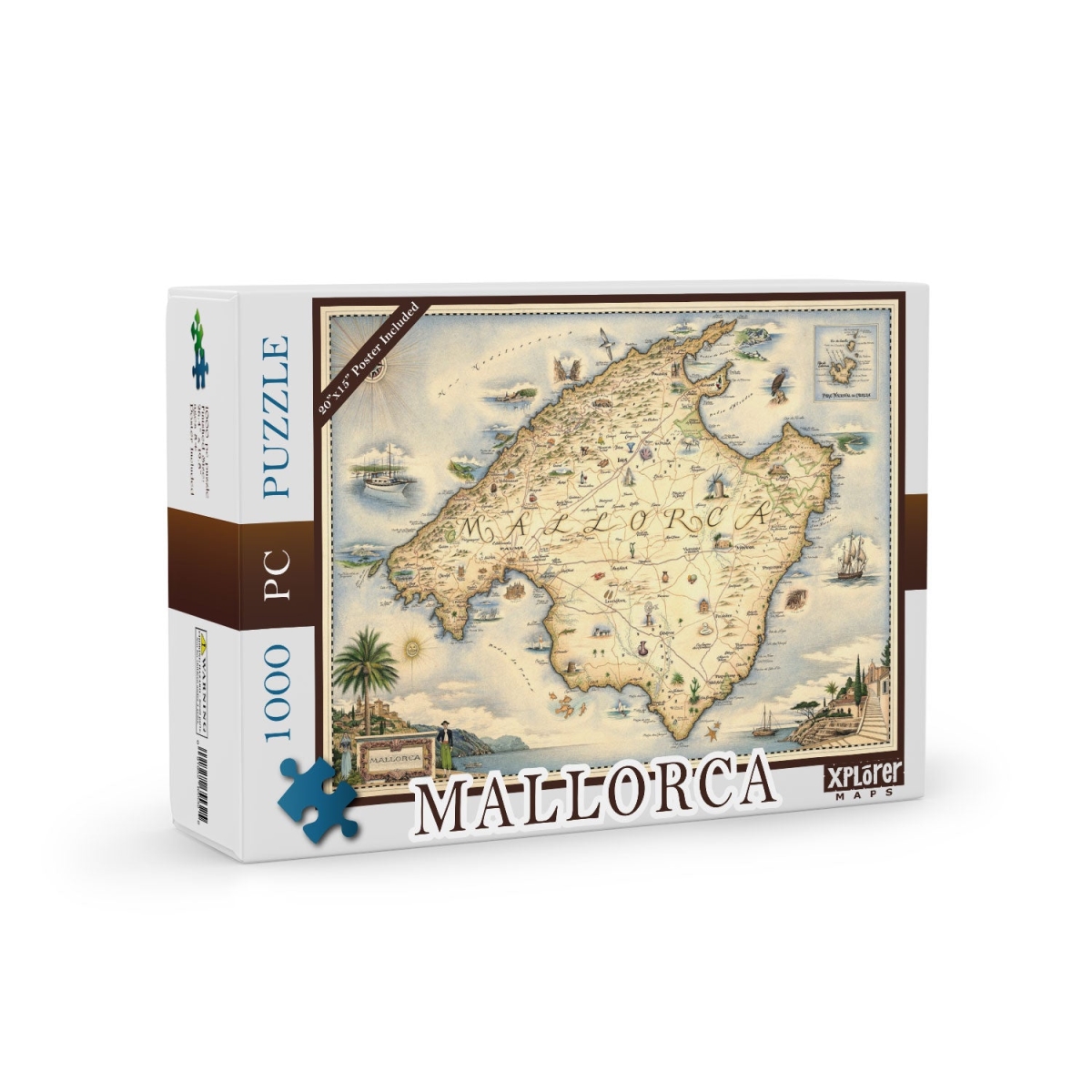 PZMCB_MALLORCA Spain's Mallorca Island Map Jigsaw Puzzle - 1000 Pieces
