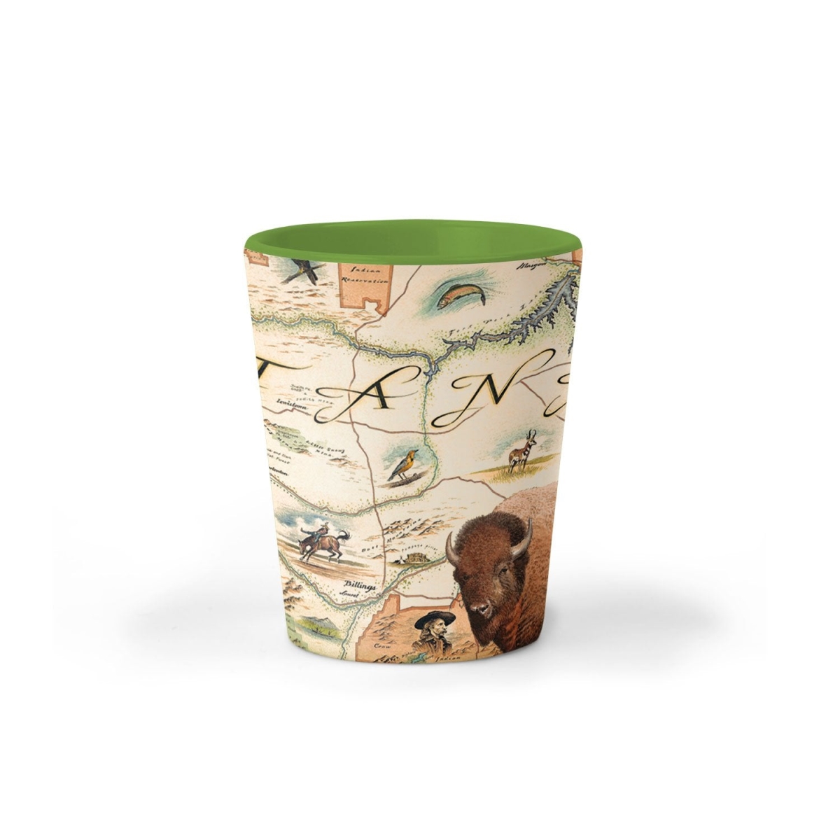 Picture of Xplorer Maps SG_MT Montana State Map Ceramic Shot Glass