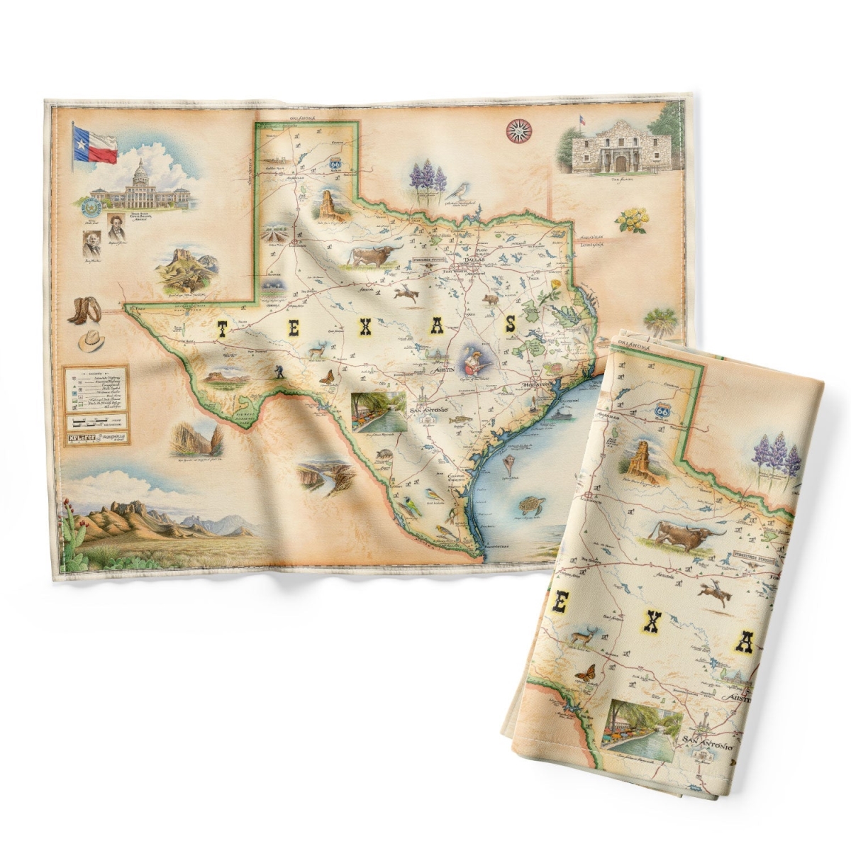 Picture of Xplorer Maps DT_TX Texas State Map Kitchen Towel