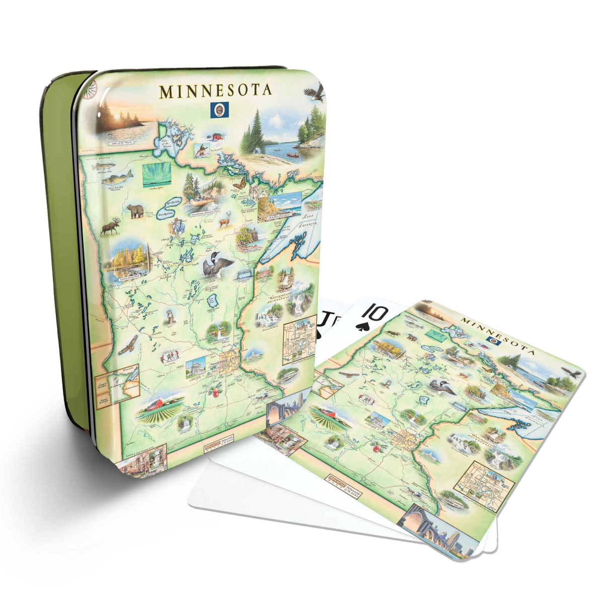 PLCD_MN Minnesota State Map Playing Cards