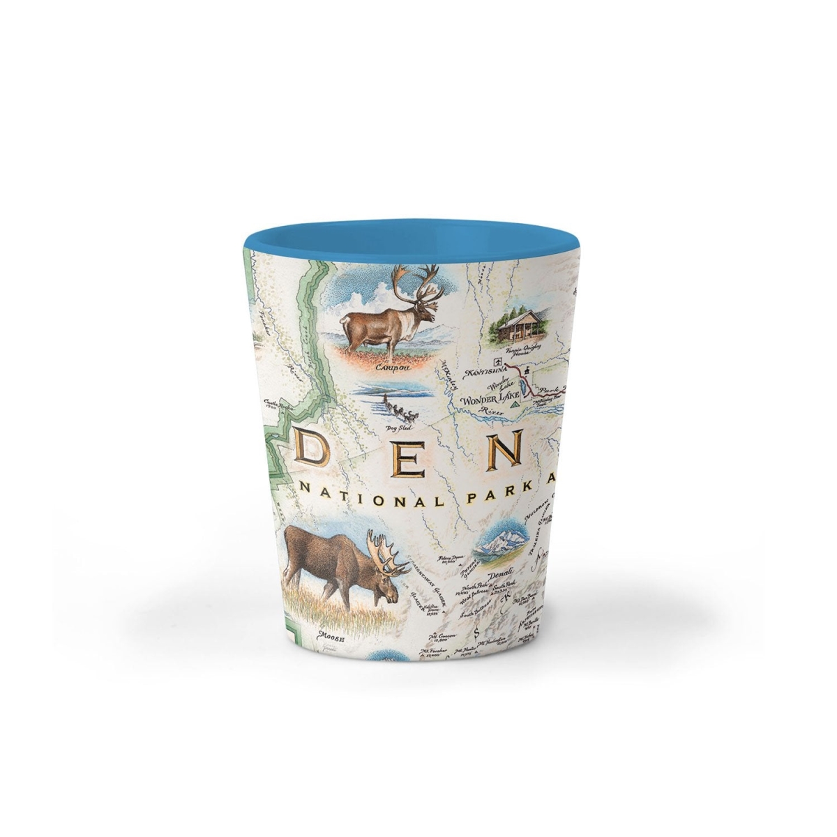 Picture of Xplorer Maps SG_DENL Denali National Park Map Ceramic Shot Glass