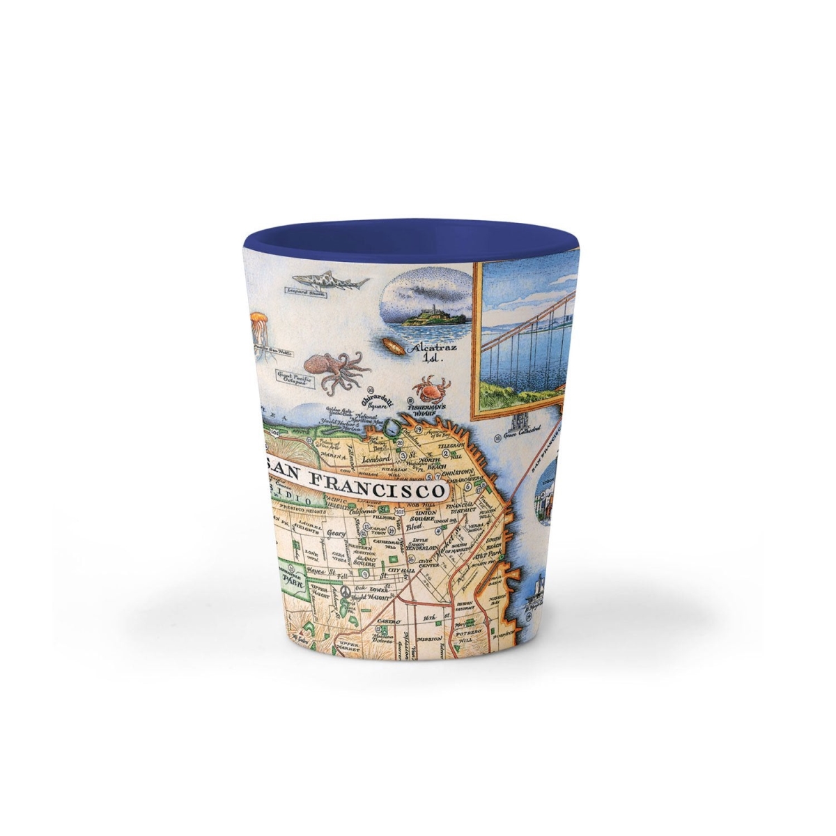 Picture of Xplorer Maps SG_SFB San Francisco Bay Map Ceramic Shot Glass