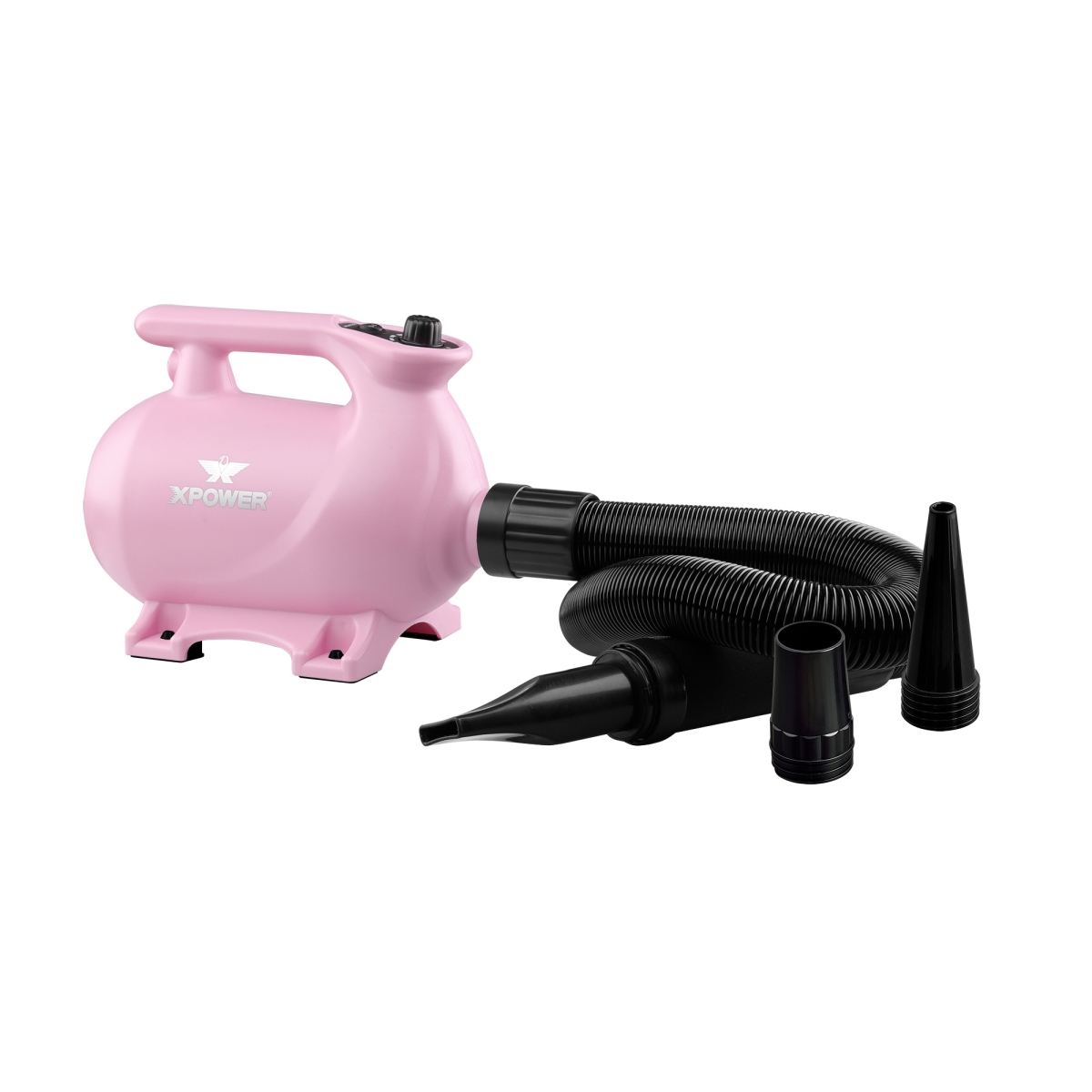 Picture of XPOWER B-123-Pastel-Pink 4.5 HP 220 CFM 12A Variable Speed Force Air Pet Dryer with Heat&#44; Pastel Pink