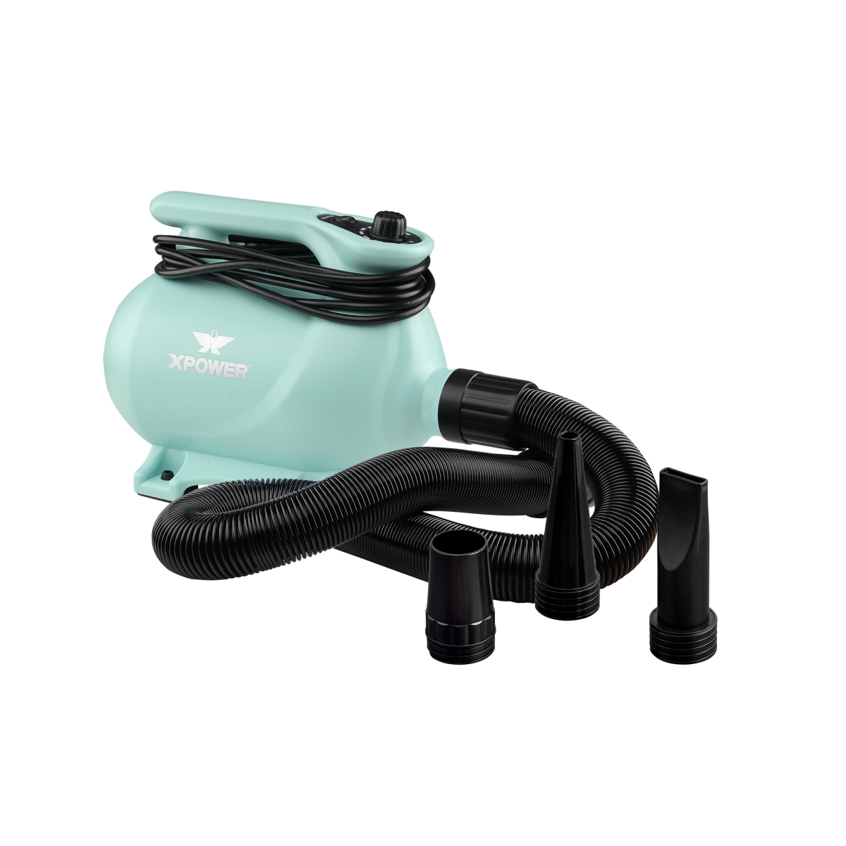 Picture of XPOWER B-123-Mint-Green 4.5 HP 220 CFM 12A Variable Speed Force Air Pet Dryer with Heat&#44; Mint Green