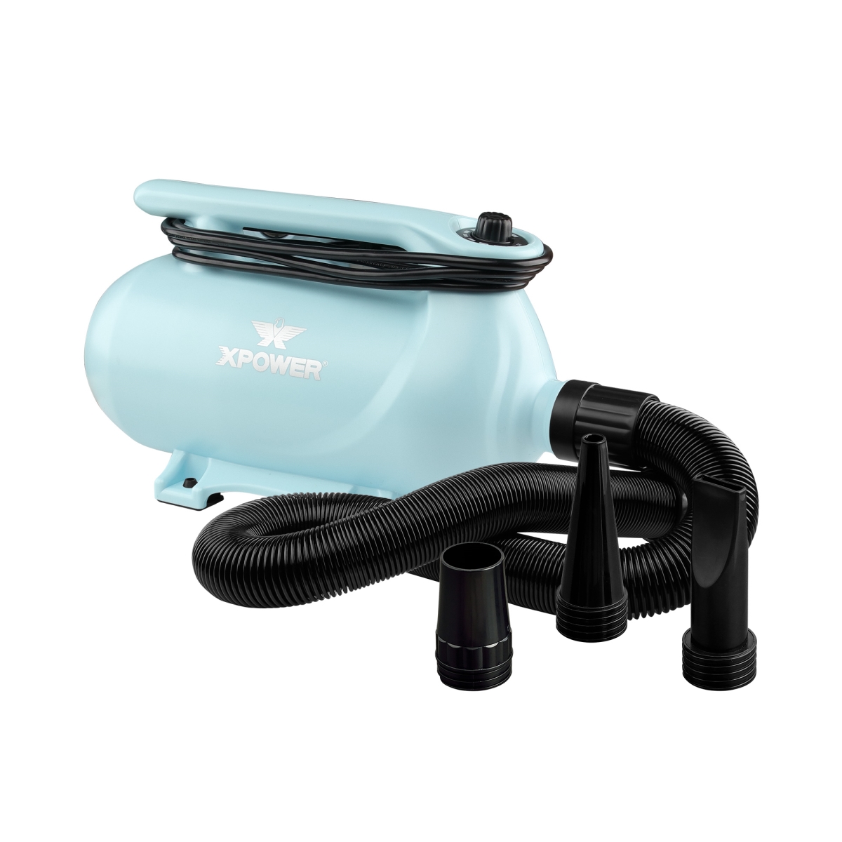 Picture of XPOWER B-163-Sky-Blue 8 HP 320 CFM 19A Variable Speed Double Motor Force Air Pet Dryer&#44; Sky Blue