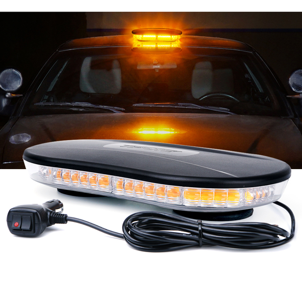 53010-Y Delta Series 30W COB LED Rooftop Strobe Light with Magnetic Base - Amber