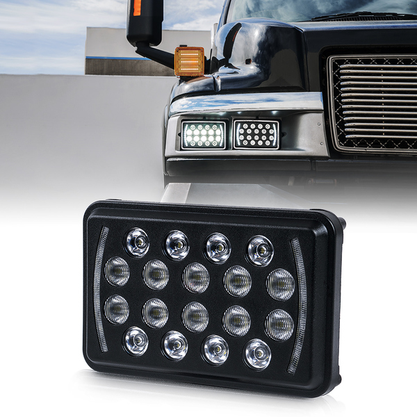 HL-4X6-G3 Insight Series 4 x 6 in. LED Headlights with High & Low Beam & DRL -  Xprite USA