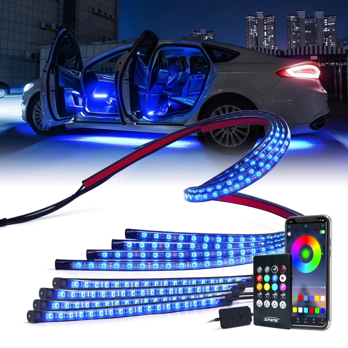 UGL-62713-G1 LED Underglow Light Kit with Remote Control & Bluetooth - Fusion Series