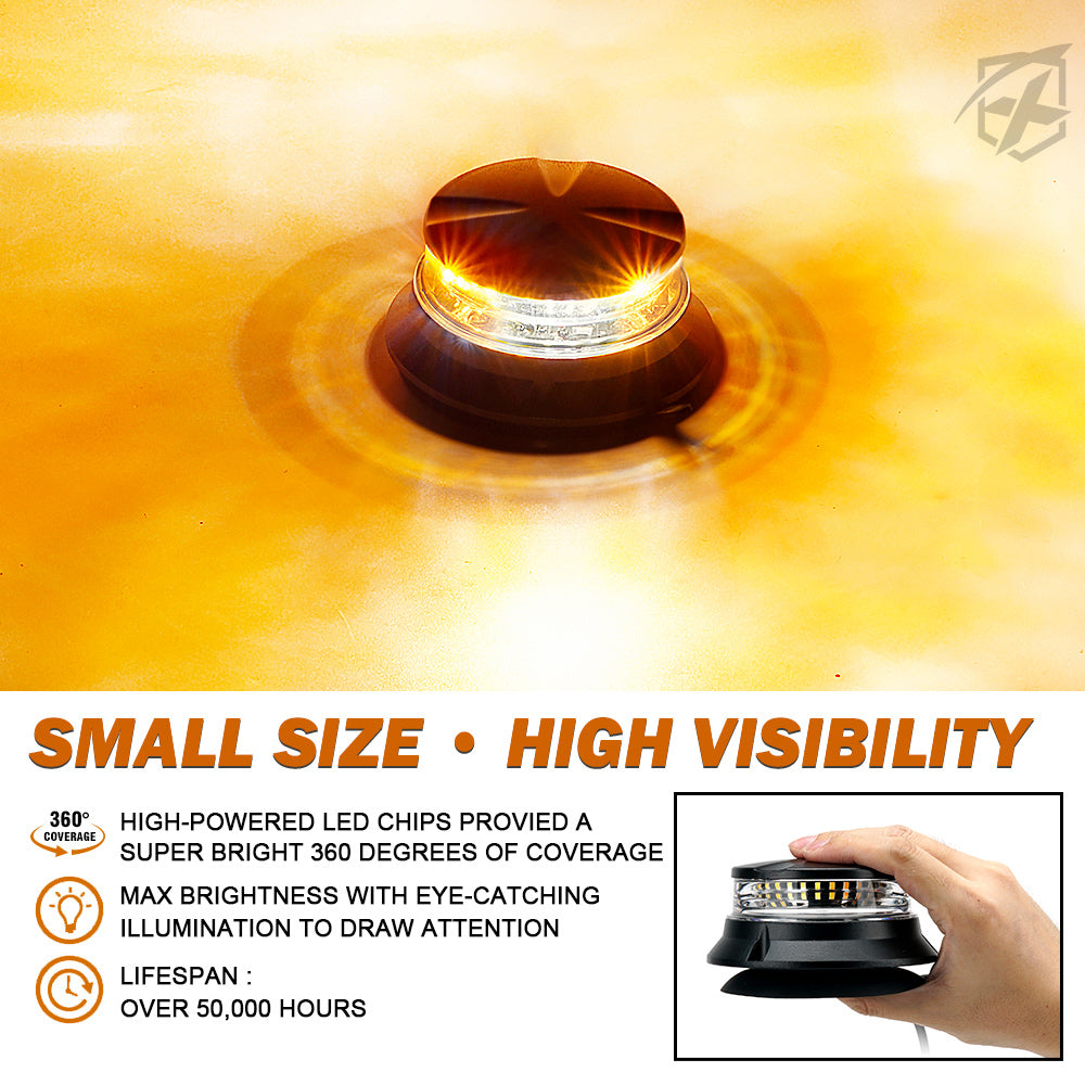 SL-BCN-G4-WY 24 watt White & Amber 24 watt Mini Beacon Strobe Light