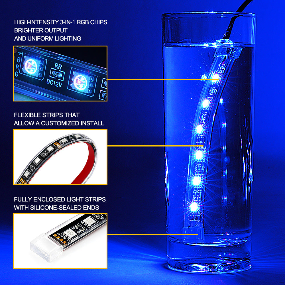 UGL-MOTOR-G2-12PC Motorcycle Underglow Kit, Moto G2 Series - 12 Piece
