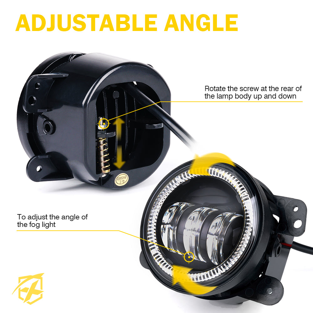 FL-DRL-G2-B 4 in. RGB LED Halo Fog Lights, Escapade Series, Blue