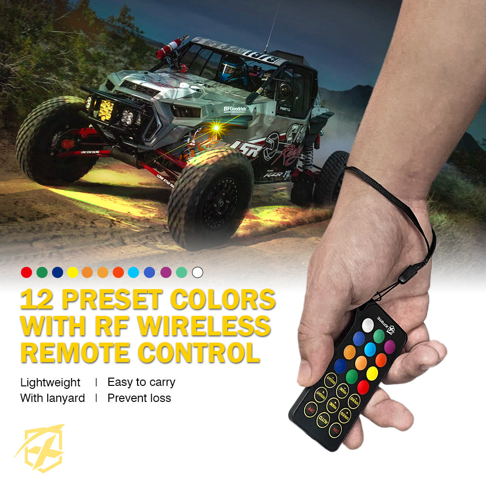 DL-RL-G7-10PC Multi-Color RGB-W LED Rock Lights, Discovery Plus Series - 10 Piece