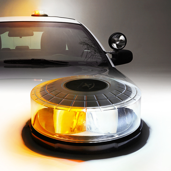 Moon Beam Series 24 LED High Intensity Strobe & Rotating Beacon Light - Amber & White