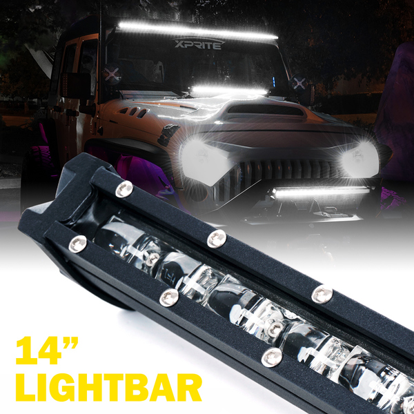 WL-C6-60SS-CR 14 in. 60W Ultra Thin Astro Series Flood Beam CREE LED Light Bar