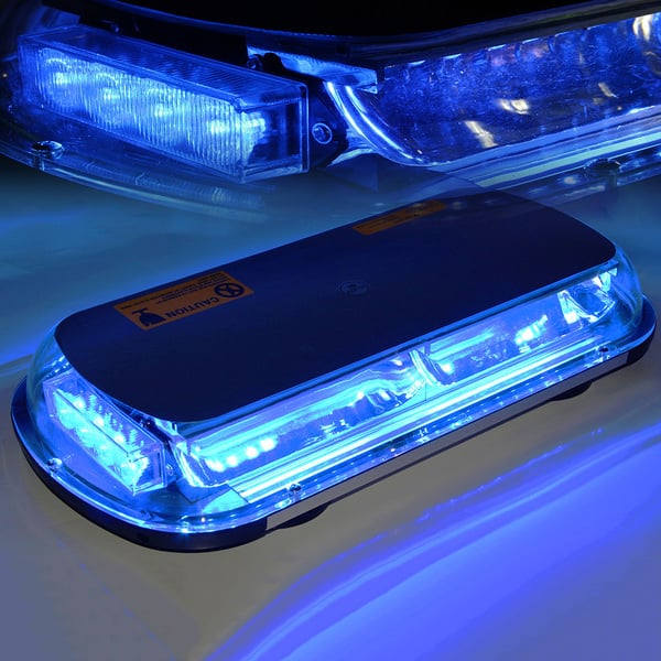YL135C-B Flare Series 44 LED Emergency LED Strobe Light with Magnetic Base - Blue