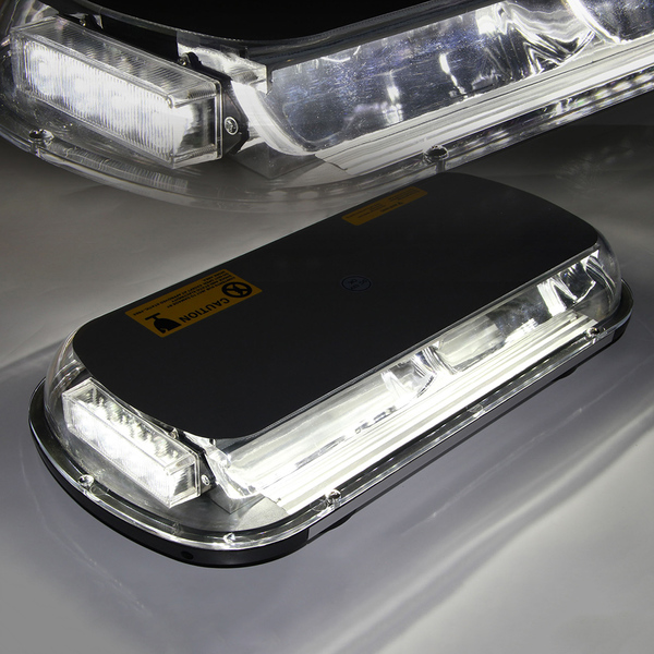YL135C-W Flare Series 44 LED Emergency LED Strobe Light with Magnetic Base - White