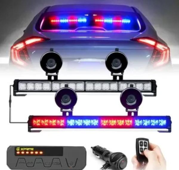 52024M-G1-RB Dual LED Traffic Advisor Strobe Lights, Red & Blue - Contract G1 Series